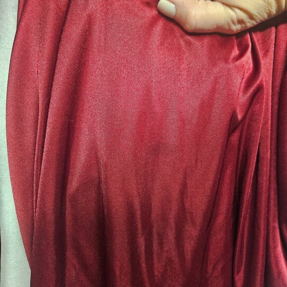 Altuzarra for Target Dress Maroon Red Satin Wrap Dress - Picture 11 of 11